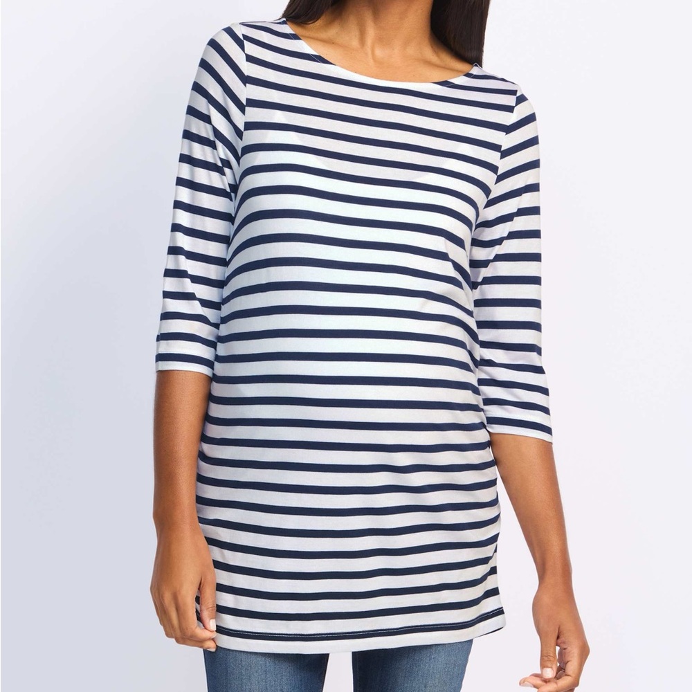 3Q Boatneck Knit Maternity Top